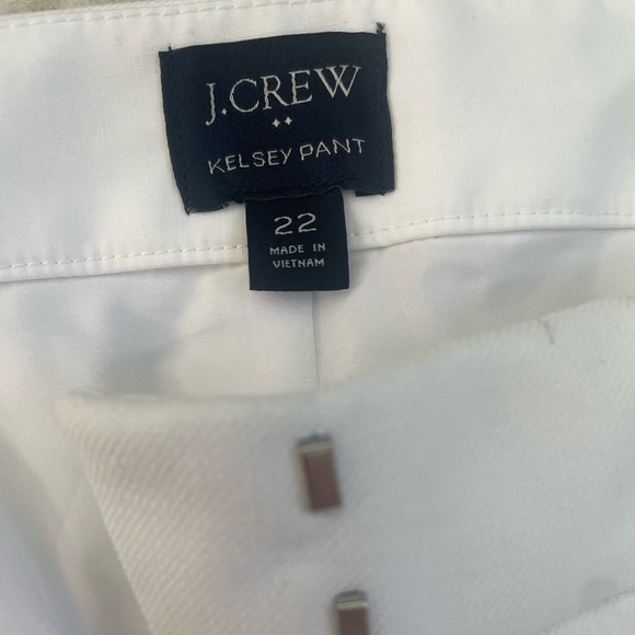 J.Crew Linen-Blend Kelsey Flare Pant White Size 22 Summer Beach Preppy - Picture 4 of 9